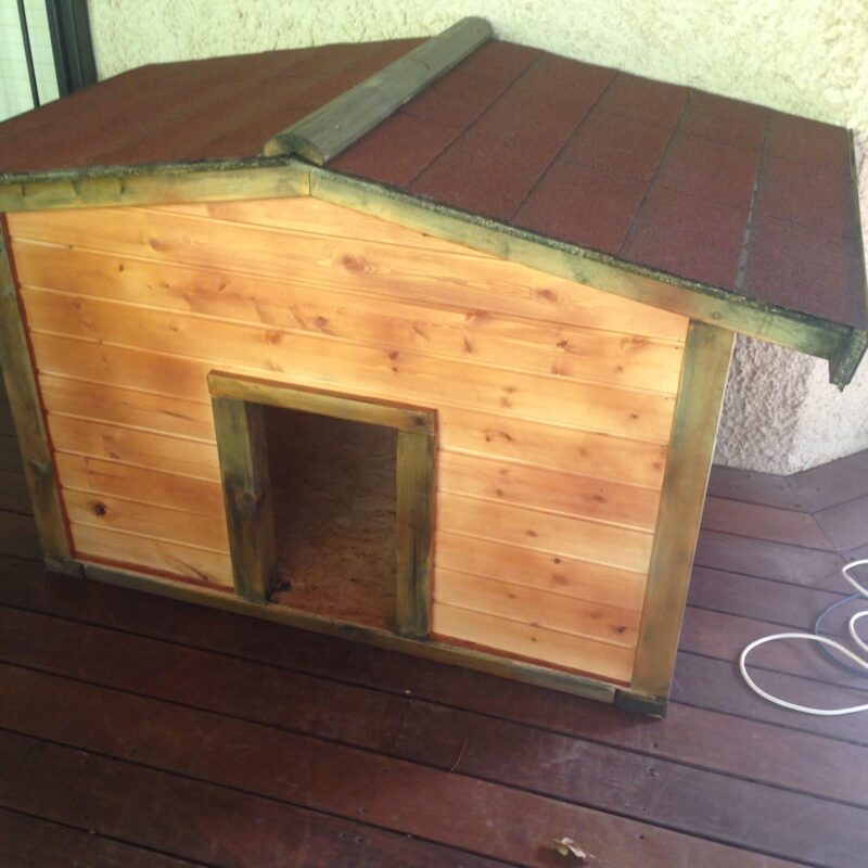 מלונה לכלב מעץ דגם פאו 1