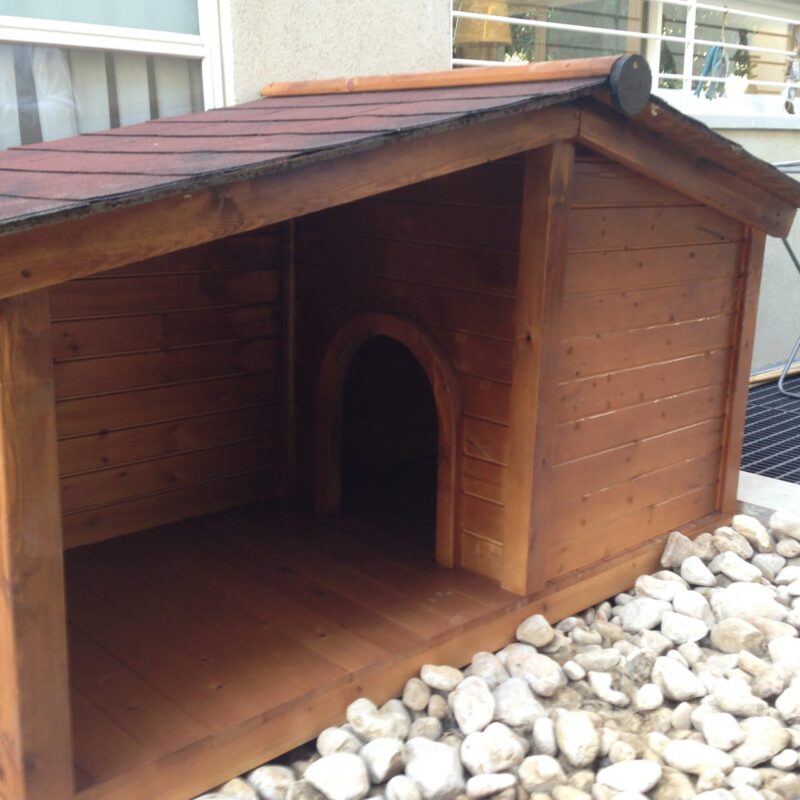 מלונה לכלב מעץ דגם BEN1